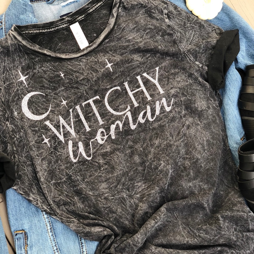 Witchy Woman graphic tee black t-shirt Halloween - Picture 2 of 8